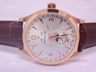 Jaeger-LeCoultre Moon Phases / Calendar Rose Gold Mens Watch